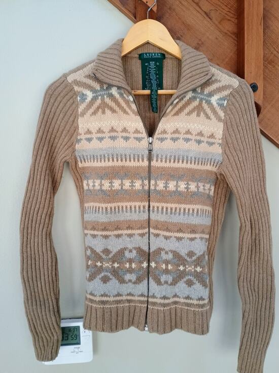 Lauren by Ralph Lauren Sweaters - Lauren Ralph Lauren Fair Isle Nordic luxury lambswool angora cashmere full zip M